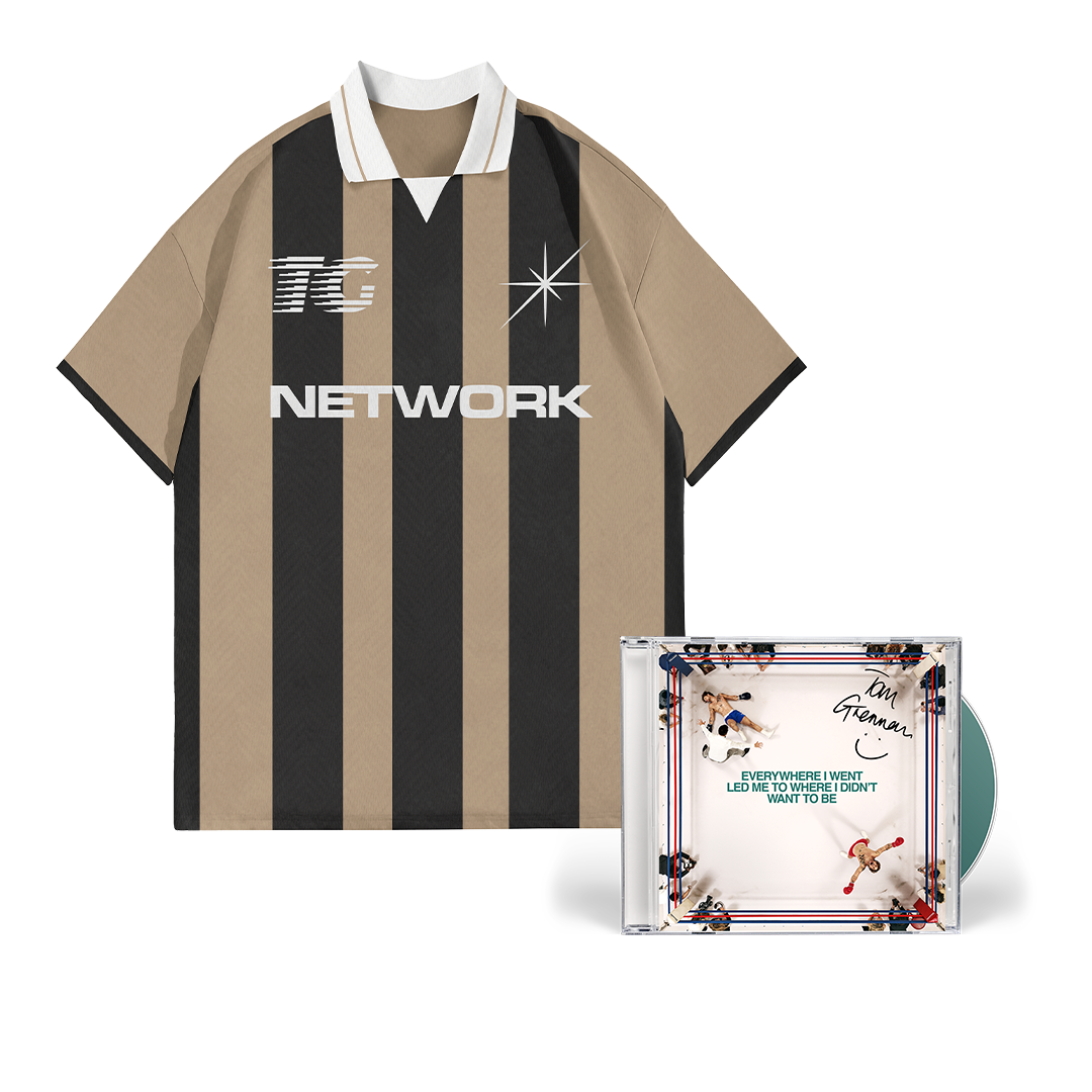 Everywhere I Went, Led Me to Where I Didn't Want to Be | Striped Football Jersey + Signed CD