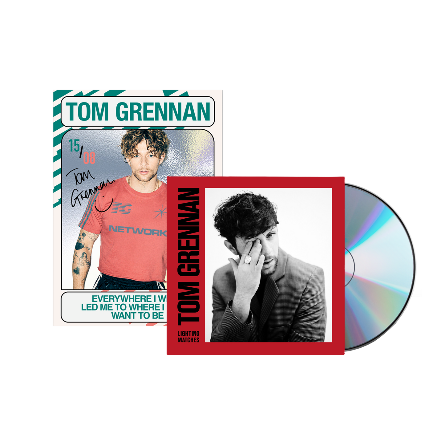 Lighting Matches CD + Tom Grennan Collectable Football Card Album NFC