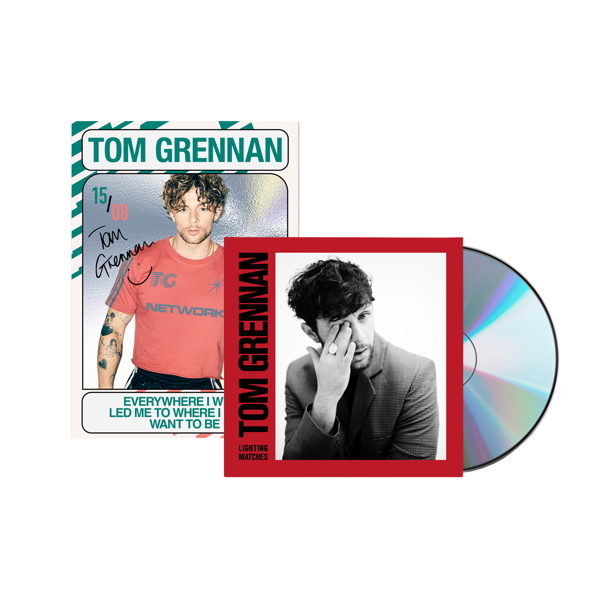 Lighting Matches CD + Tom Grennan Collectable Football Card Album NFC